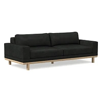 Dewitt 76" Sofa, Vegan Leather, Saddle, Blonde