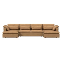 Harmony Modular Sectional Set 46 Left Arm Chaise Armless Double Right Down Saddle Leather Nut Concealed Supports