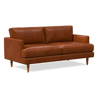 Haven Loft 86in Sofa, Saddle Leather, Nut, Pecan, Trillium