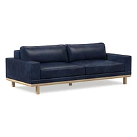 Dewitt 76" Sofa, Vegan Leather, Saddle, Blonde