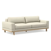 Dewitt 76" Sofa, Vegan Leather, Saddle, Blonde