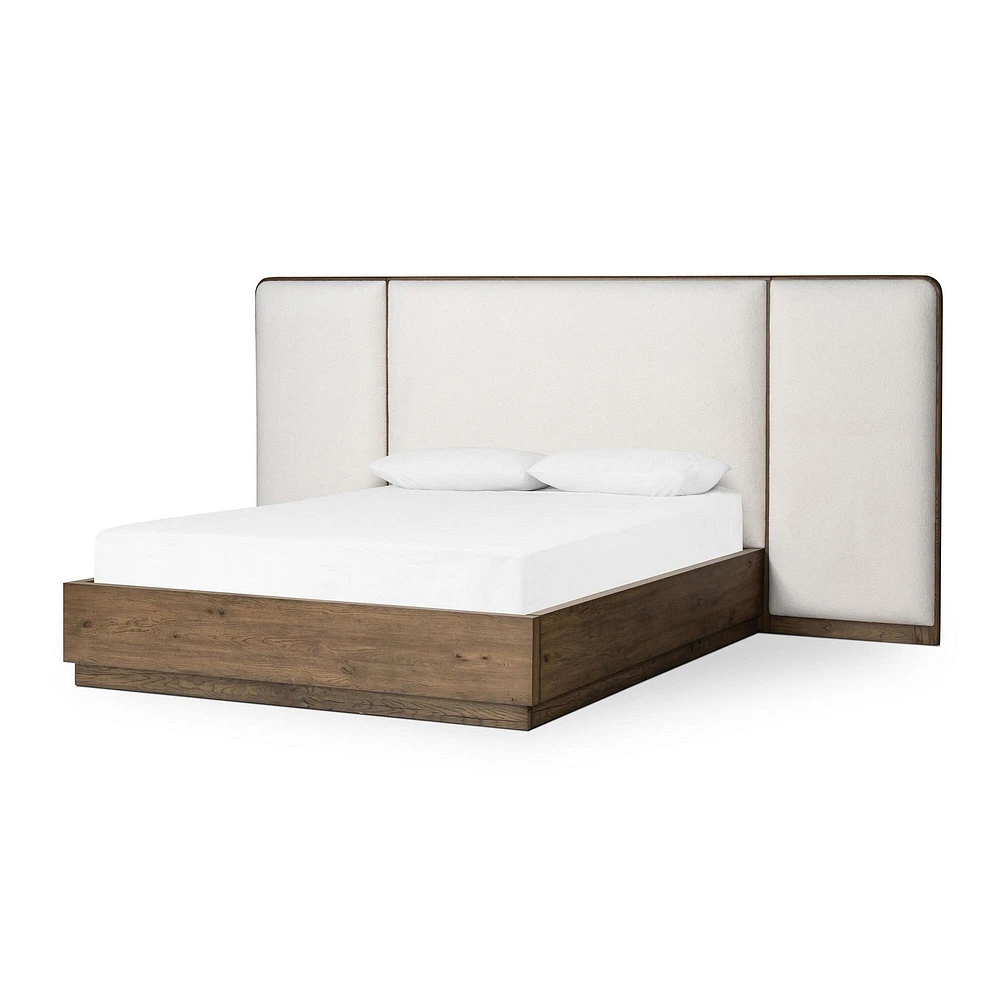 Chander Bed-Crete Ivory-Rustic Fawn Veneer-Rustic Fawn-Queen