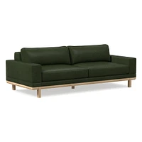 Dewitt 76" Sofa, Vegan Leather, Saddle, Blonde