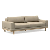 Dewitt 76" Sofa, Vegan Leather, Saddle, Blonde