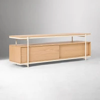 Pierce 66" Media Console, Blonde/Black