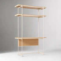 Pierce 50" Wall Desk, Blonde/Black