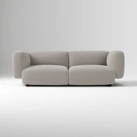 Osborn 82" Sofa, Yarn Dyed Linen Weave, Alabaster, Concealed Support