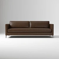 Harris Loft 96" Sofa, Vegan Leather, Saddle, Pecan