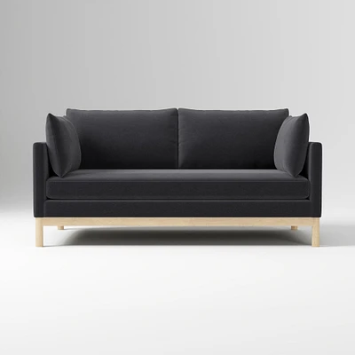 Hargrove 72" Sofa, Yarn Dyed Linen Weave, Pewter, Dune