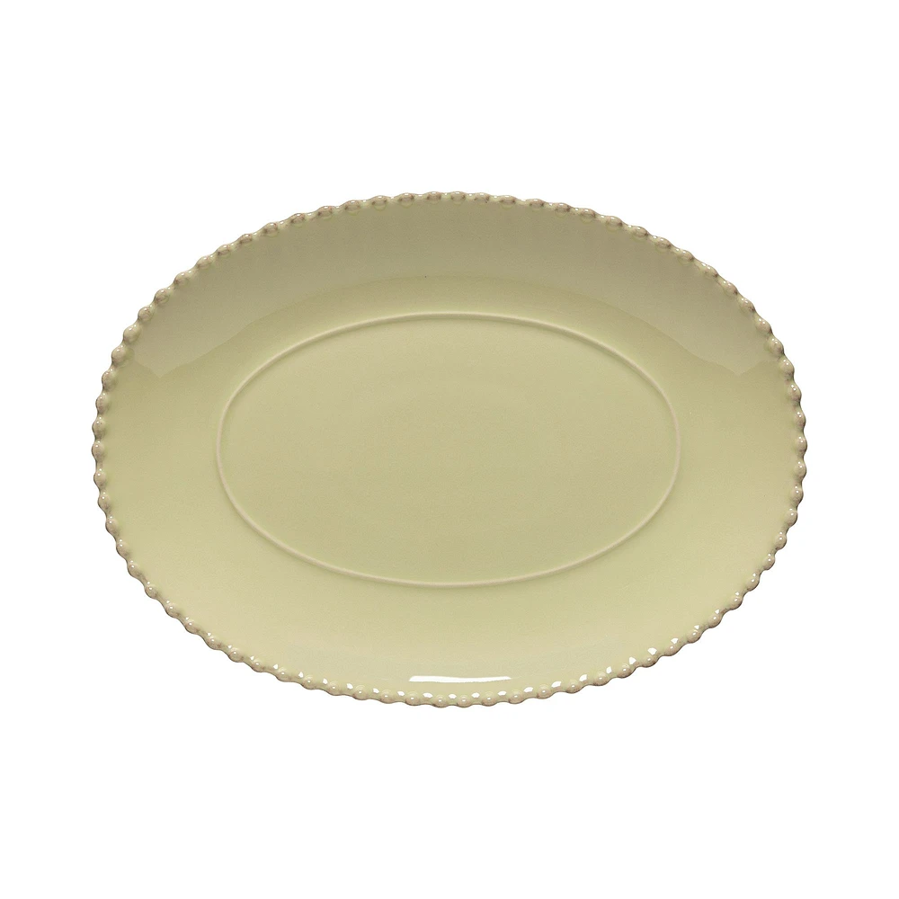 Pearl Oval Platter, Lily Green, 15.75in
