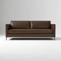 Harris Loft 96" Sofa, Vegan Leather, Saddle, Pecan