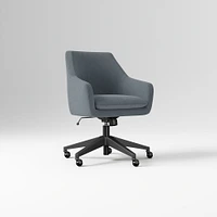 Helvetica Office Chair, Performance Coastal Linen, Pebble, Dark Bronze