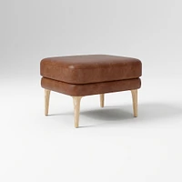 Auburn High Back Ottoman Poly Saddle Leather Nut Blonde