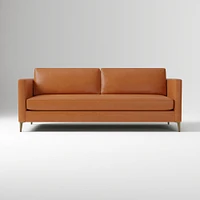 Harris Loft 96" Sofa, Vegan Leather, Saddle, Pecan