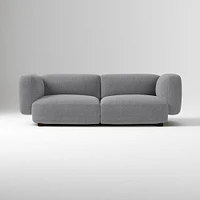 Osborn 82" Sofa, Yarn Dyed Linen Weave, Alabaster, Concealed Support