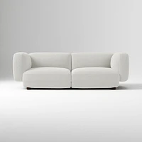 Osborn 82" Sofa, Yarn Dyed Linen Weave, Alabaster, Concealed Support
