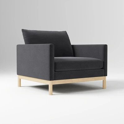 Hargrove Chair, Down, Yarn Dyed Linen Weave, Pewter, Dune