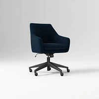 Helvetica Office Chair, Performance Coastal Linen, Pebble, Dark Bronze