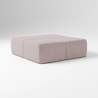 Samos Sectional Armless Performance Yarn Dyed Linen Weave Alabaster