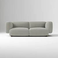 Osborn 82" Sofa, Yarn Dyed Linen Weave, Alabaster, Concealed Support
