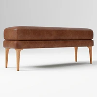 Auburn 60 Inch Bench Saddle Leather Nut Cool Walnut
