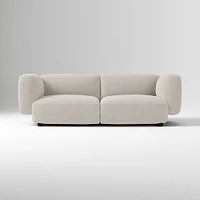 Osborn 82" Sofa, Yarn Dyed Linen Weave, Alabaster, Concealed Support