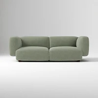 Osborn 82" Sofa, Yarn Dyed Linen Weave, Alabaster, Concealed Support