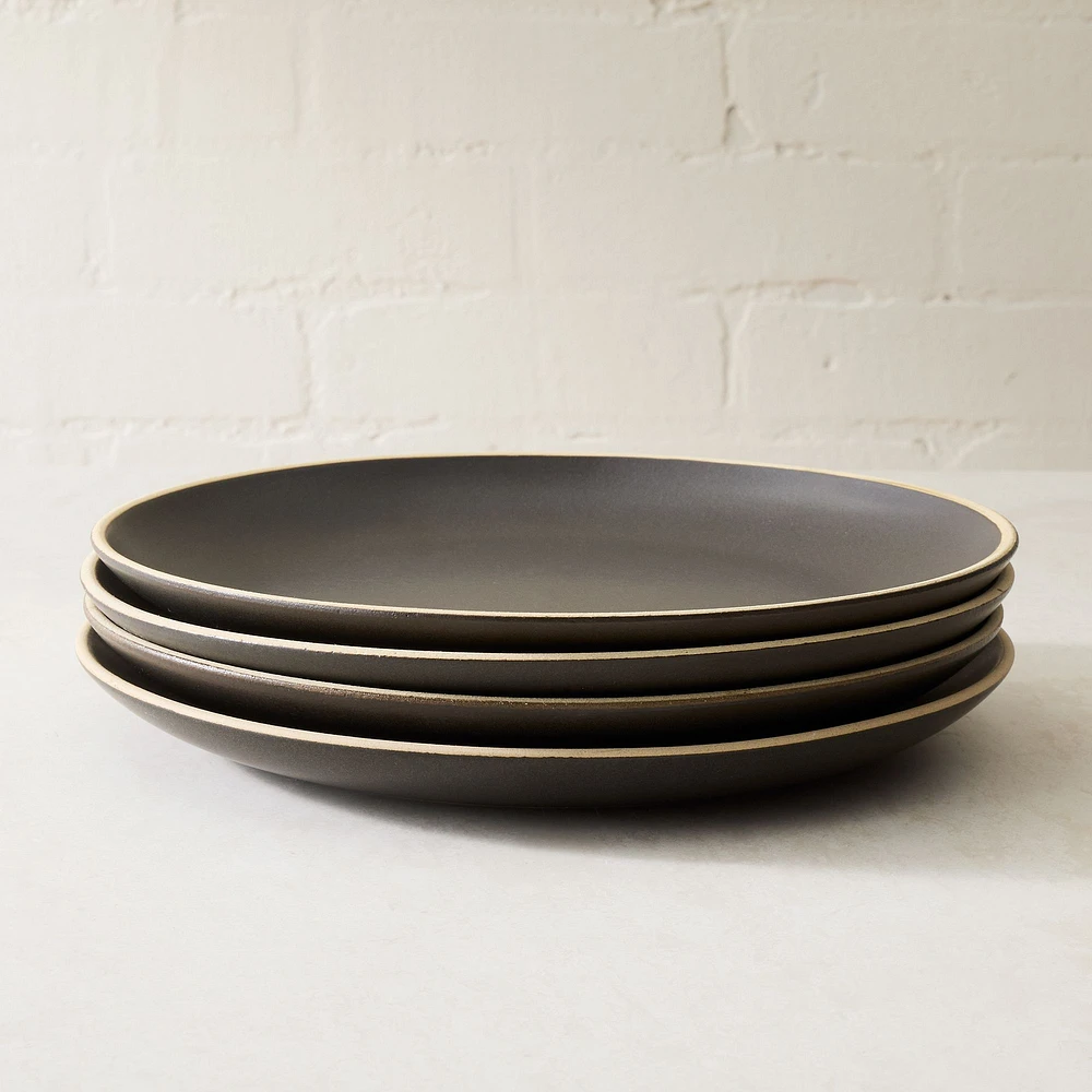Mill Ceramic Dinner Plates, Natural, Set Of 4
