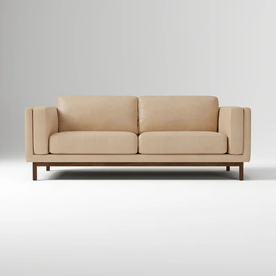 Dekalb 85" Sofa, Weston Leather, Molasses, Acorn