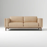 Dekalb 85" Sofa, Weston Leather, Molasses, Acorn
