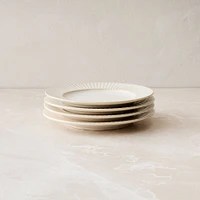 Textured Salad Plate, Set of 4, White Dots