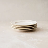 Textured Salad Plate, Set of 4, White Dots
