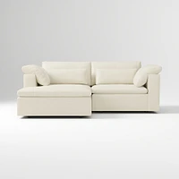 Harmony Modular 2-Piece Left Arm Chair Sectional, Saddle Leather Nut
