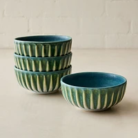 Suvi Dinnerware, Cereal Bowl, Green, Set of 4