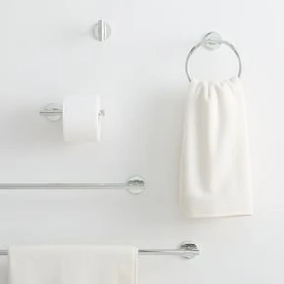 Pure Modernist Bath Hardware, Towel Ring, Chrome
