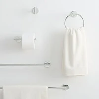 Pure Modernist Bath Hardware, Towel Ring, Chrome