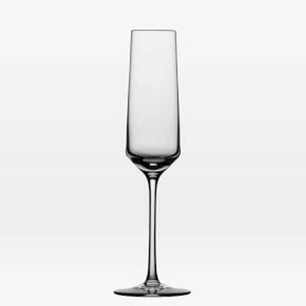 Schott Zwiesel Pure Glassware, Champagne Flute, Set of 6, Clear