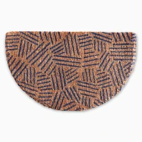 Tossed Dash Doormat, 18x30 Semi Circle, Navy