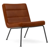 Angus Slipper Chair, Poly, Leather, Old Saddle, Antique Bronze