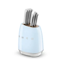 Smeg Knife Block + Knives Set, Black