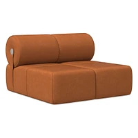Samos Sectional Armless Performance Yarn Dyed Linen Weave Alabaster