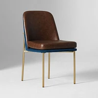 Jack Metal Frame Dining Chair + Vl Snow Cushion, Twill Sand, Dark Bronze