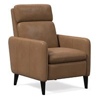 Lewis Recliner, Poly, Saddle Leather, Nut, Chocolate