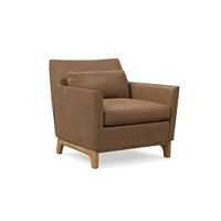 Harvey Chair, Poly, Saddle Leather, Nut, Black