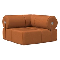 Samos Sectional Armless Performance Yarn Dyed Linen Weave Alabaster