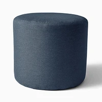 Sunbrella® Canvas Indoor/Outdoor Pouf, Natural, 20"diam. x 17"h