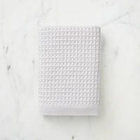 Plush Waffle Bath Towel, White