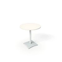 Simii Scene Table With Pilot Holes, Round, Frost, Gallery Teak, 30"Dx29"H