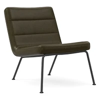 Angus Slipper Chair, Poly, Leather, Old Saddle, Antique Bronze