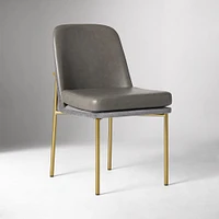 Jack Metal Frame Dining Chair + Vl Snow Cushion, Twill Sand, Dark Bronze